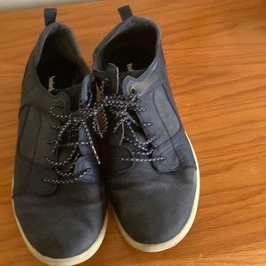 Timberlake men’s size 13 nubuck navy preowned lace up soft oxford’s